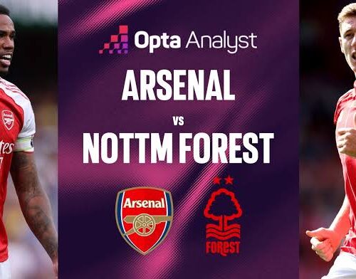 EPL: Arsenal vs Nottingham forest