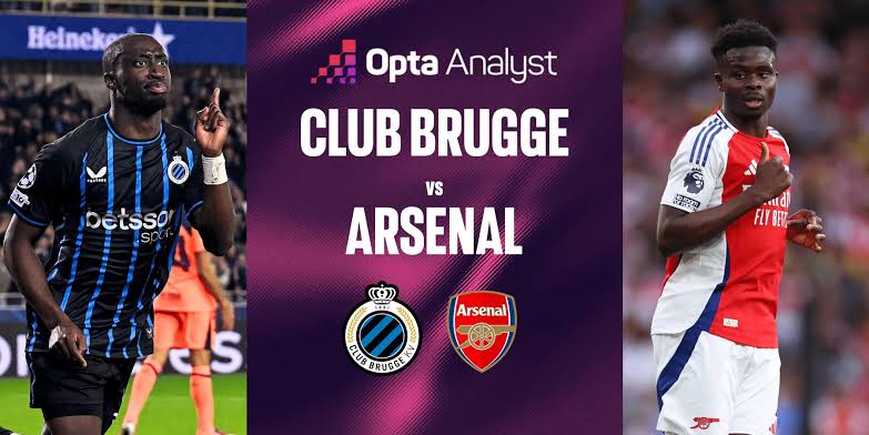 UCL: CLUB BRUGGE vs ARSENAL
