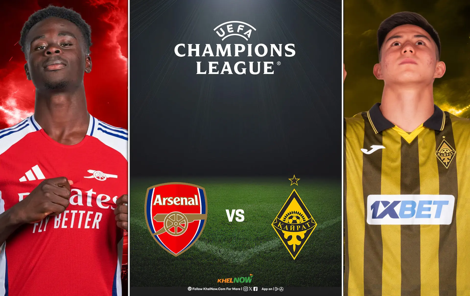 UCL: Arsenal vs Kairat Almaty