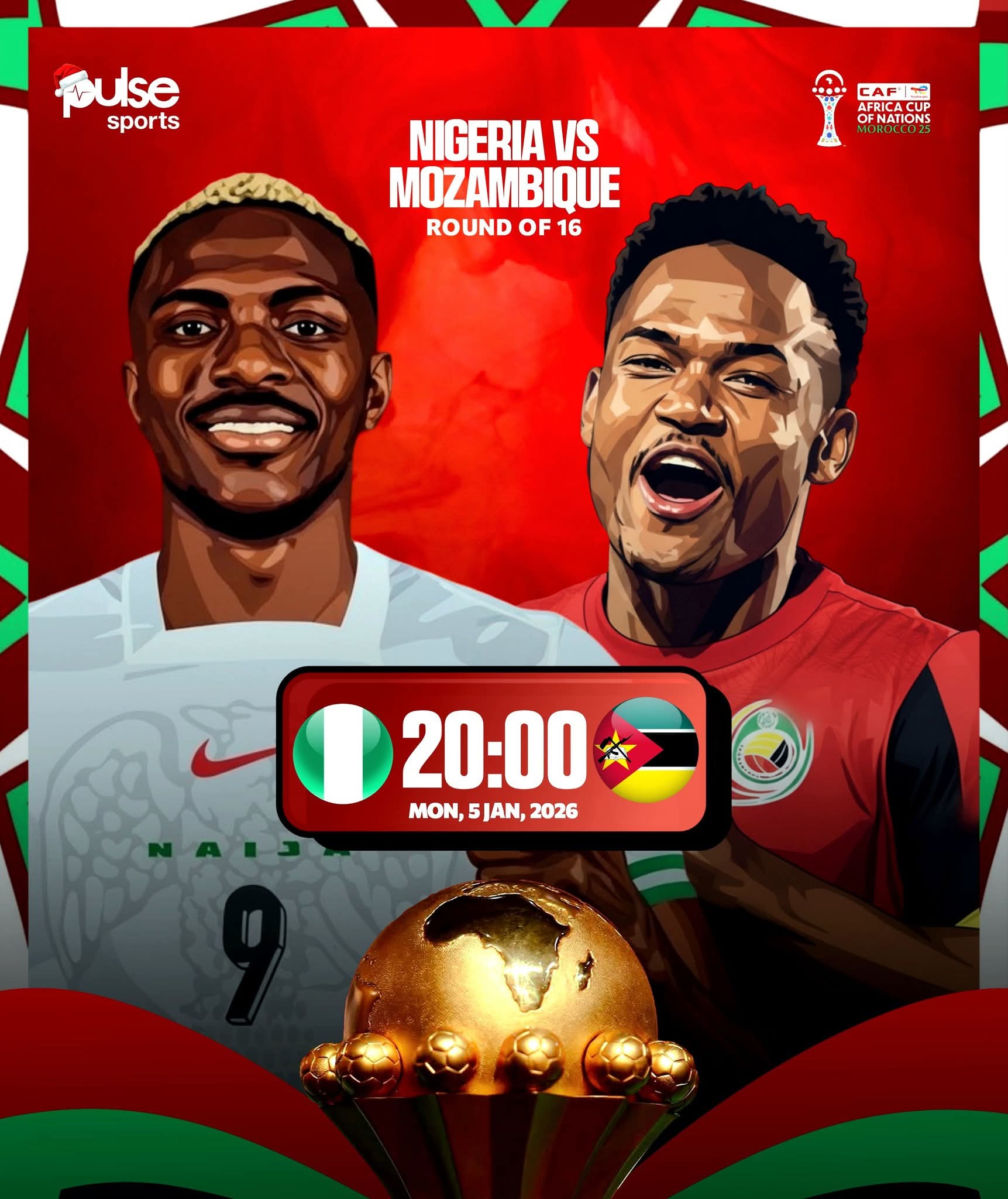 AFCON: Nigeria vs Mozambique