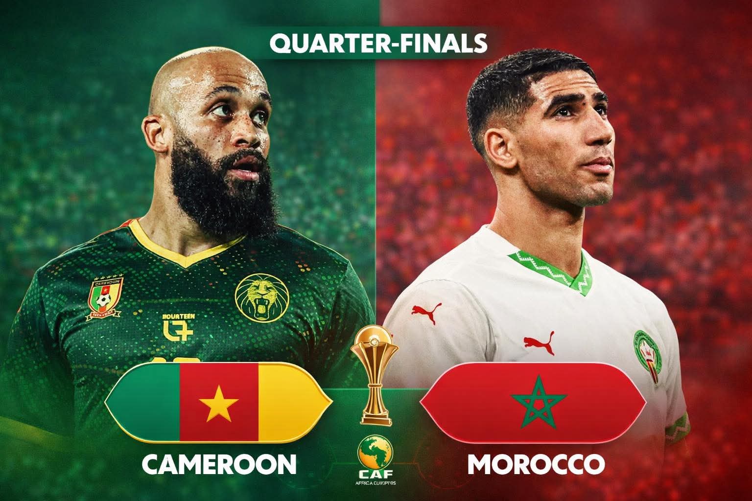 AFCON [Q.F]: Cameroon vs Morocco